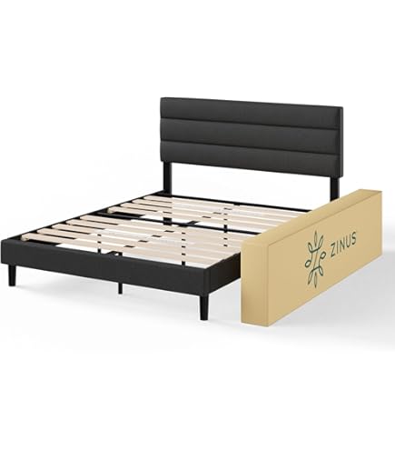 ベッドのフレーム (Bed frame) Amazon.com: VilroCaz Modern Full Size Upholstered Grounded Bed